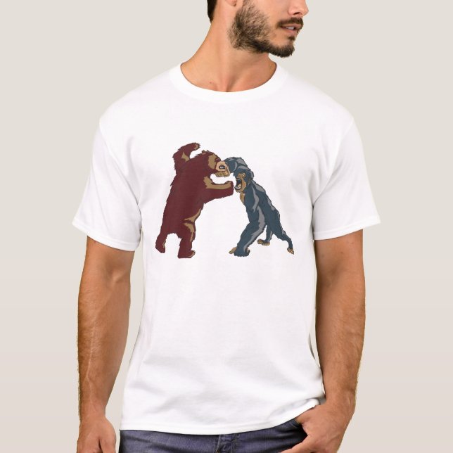 Bär gegen Gorilla T-Shirt (Vorderseite)