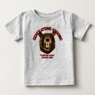 Bär “Generationen Stark” Benutzerdefinierte Famili Baby T-shirt