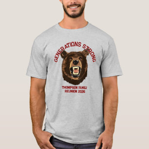 Bär “Generationen Stark” Benutzerdefinierte Famili T-Shirt
