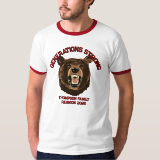 Bär “Generationen Stark” Benutzerdefinierte Famili T-Shirt