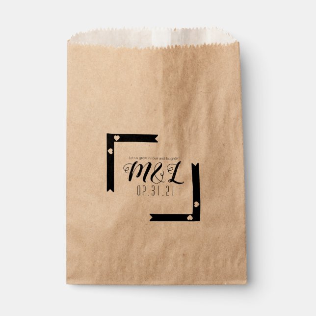 Bar Geo Wedellogo für Multiherz-Linie Geschenktütchen (Vorderseite)