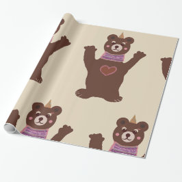 Bär  Geschenkpapier Baby-Geschenkverpackung