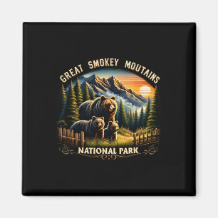 Bär Great Smokey Mountains Nationalpark Schwarzer  Magnet