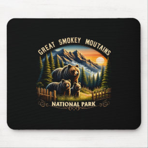 Bär Great Smokey Mountains Nationalpark Schwarzer Mousepad