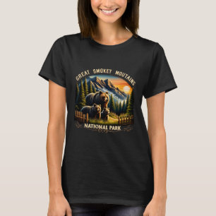 Bär Great Smokey Mountains Nationalpark Schwarzer  T-Shirt