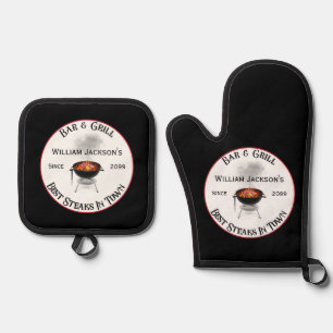 Bar & Grill GRILLEN Grill Master Ofenhandschuh & Topflappen-Set