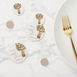 Bär, Grüne Balloons, Heißluftballon, Babydusche Konfetti