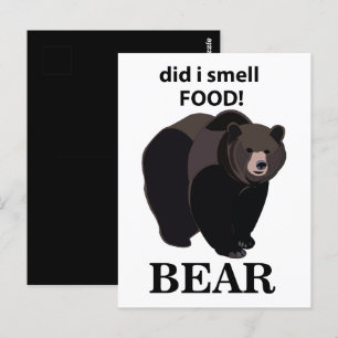 Bär Habe ich Essen komisch gerochen Bär Postkarte