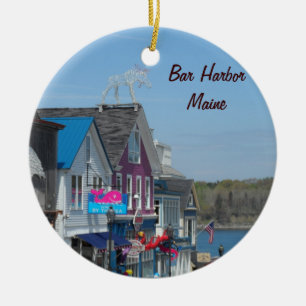 Bar-Hafen, Maine Keramik Ornament