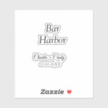 Bar Harbor Junggeselinnen-Abschied Hochzeit von Br Aufkleber<br><div class="desc">Entwurf</div>