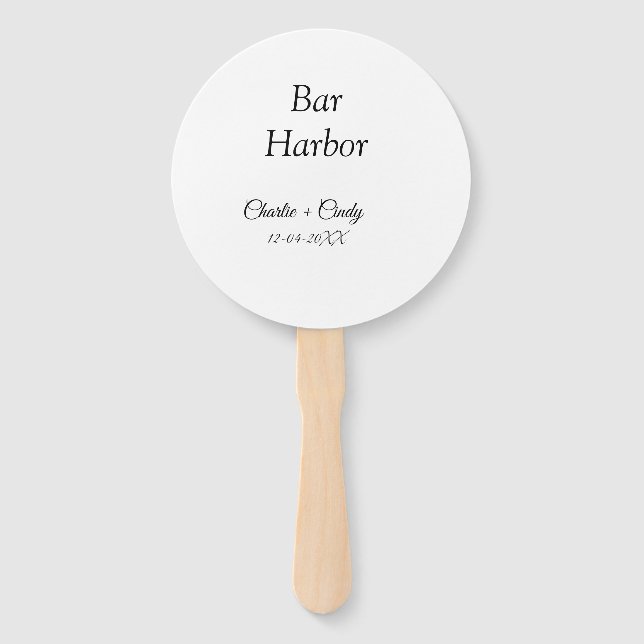 Bar Harbor Junggeselinnen-Abschied Hochzeit von Br Fächer (Vorderseite)