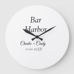 Bar Harbor Junggeselinnen-Abschied Hochzeit von Br Große Wanduhr