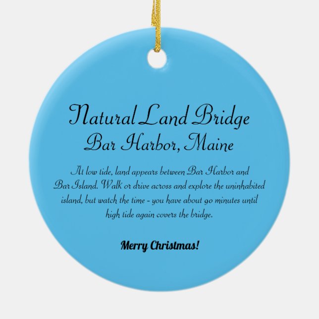 Bar Harbor Land Bridge Ornament (Hinten)