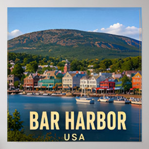 Bar Harbor Maine Acadia Reise Geschenk Poster