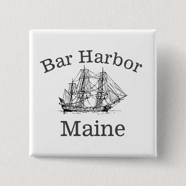 Bar Harbor Maine Button (Vorderseite)