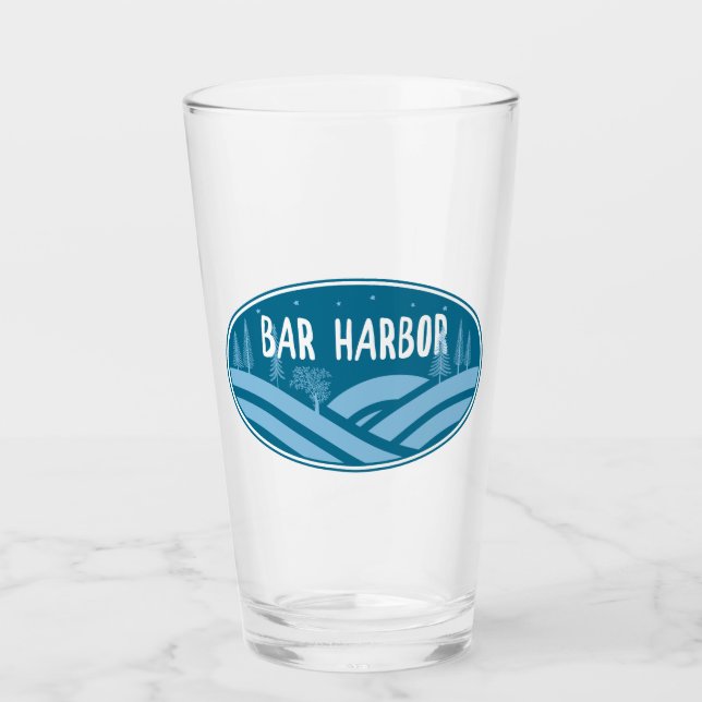 Bar Harbor Maine im Freien Glas (Vorderseite)