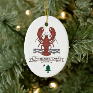 Bar Harbor, Maine Keramik Ornament