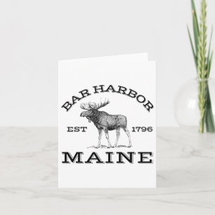 Bar Harbor Maine Moose Wandern im Freien Acadia Na Karte