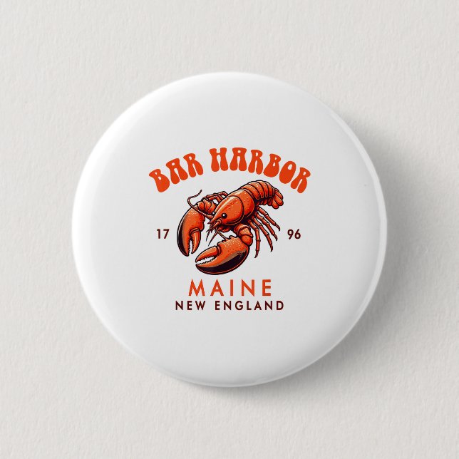 Bar Harbor Maine New England Travel Funny Bar Harb Button (Vorderseite)