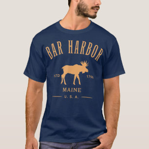 Bar Harbor Maine USA mit Elche Design Souvenir T-Shirt