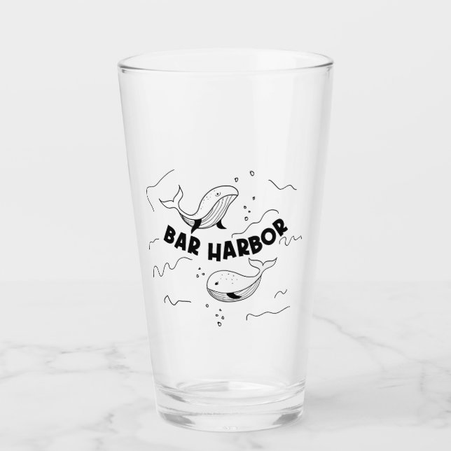 Bar Harbor Maine Wale Glas (Vorderseite)