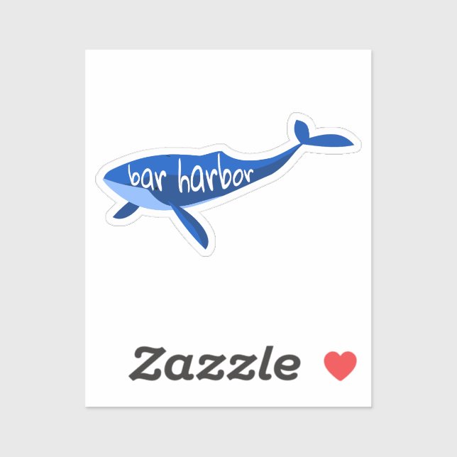 Bar Harbor Maine Whale Aufkleber (Blatt)