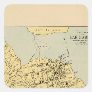 Bar Harbor Quadratischer Aufkleber