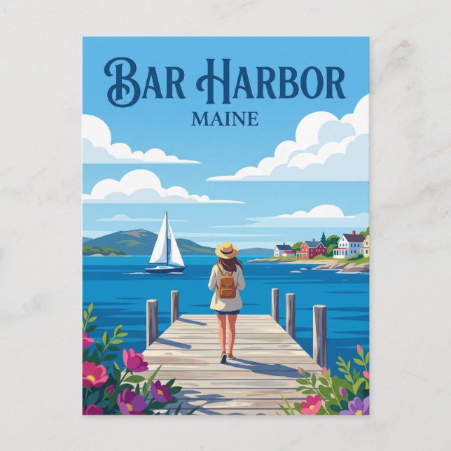 Bar Harbor USA Postkarte (Vorderseite)