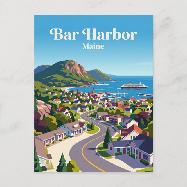 Bar Harbor USA Postkarte (Vorderseite)