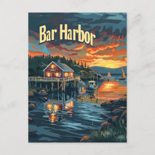 Bar Harbor Vintage Postkarte