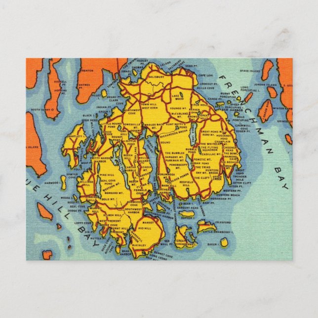 Bar Harbour - Acadia Park Postkarte (Vorderseite)