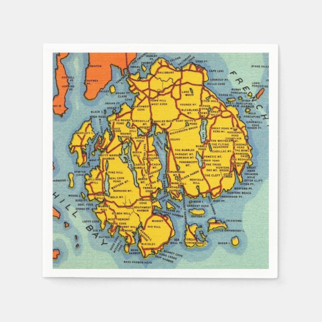 Bar Harbour - Insel der Wüste Serviette (Vorderseite)