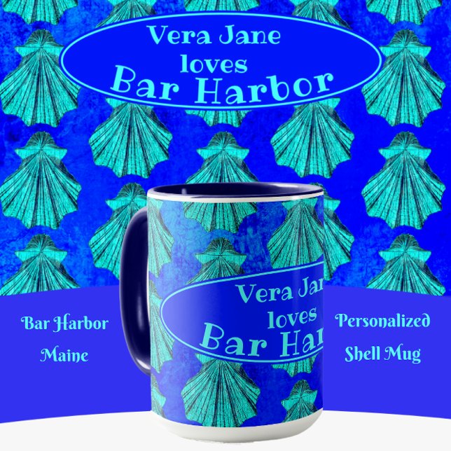 Bar Harbour Maine Fett Blue Scallop Muschel mit Na Tasse (Von Creator hochgeladen)