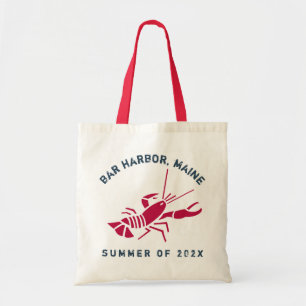 Bar Harbour, Maine Lobster Custom Year Souvenir Tragetasche