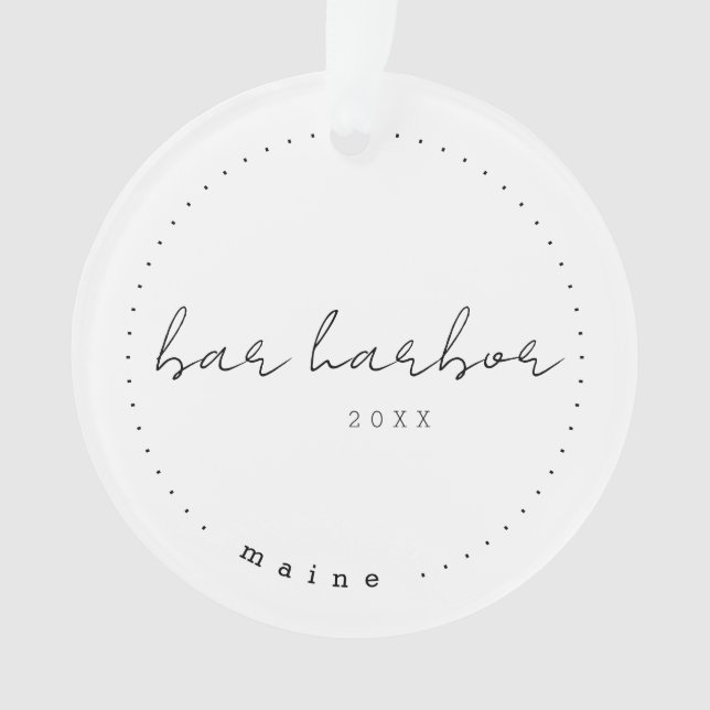 Bar Harbour Maine ME Travel Vereinigte Staaten Sim Ornament (Vorderseite)