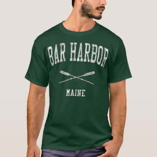 Bar Harbour Maine ME Vintag Nautical Sports Design T-Shirt