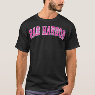 Bar Harbour Maine ME Vintag Sports Design Pink Des T-Shirt