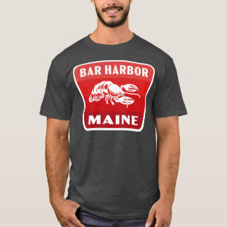 Bar Harbour Maine Retro Abzeichen Red T-Shirt