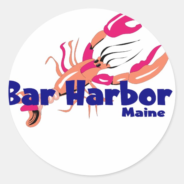 Bar Harbour, Maine Runder Aufkleber (Vorderseite)