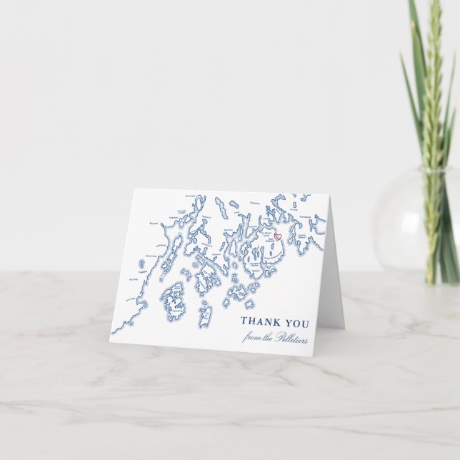 Bar Harbour Maine Vielen Dank Karten Personalisier (Vorderseite)