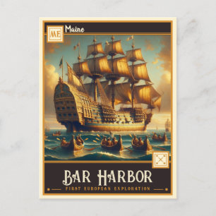 Bar Harbour, Maine   VINTAG Postkarte