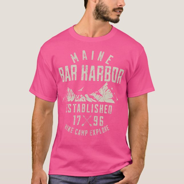 Bar Harbour Naturschutz Wandern im Freien T-Shirt (Vorderseite)