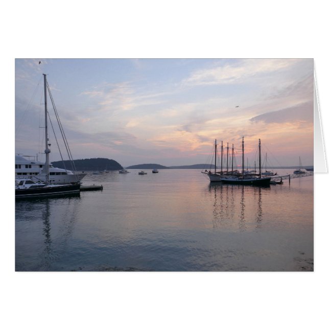 Bar Harbour Ships at Sunrise I (Vorderseite (Horizontal))