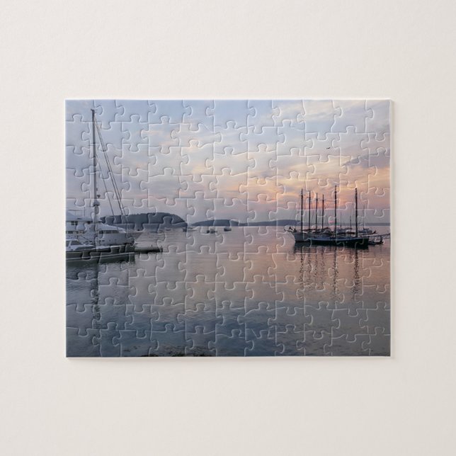 Bar Harbour Ships at Sunrise I Puzzle (Horizontal)