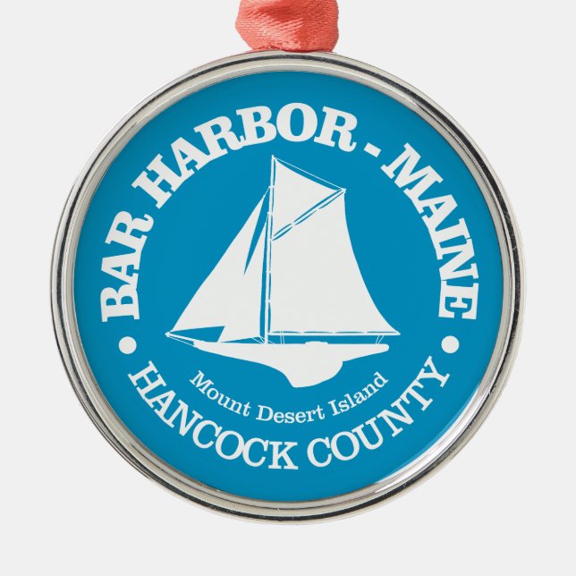 Bar Harbour (Sloop) Ornament Aus Metall (Vorne)