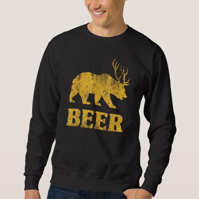 Bär+Hirsch Bier Funny Sweatshirt (Vorderseite)