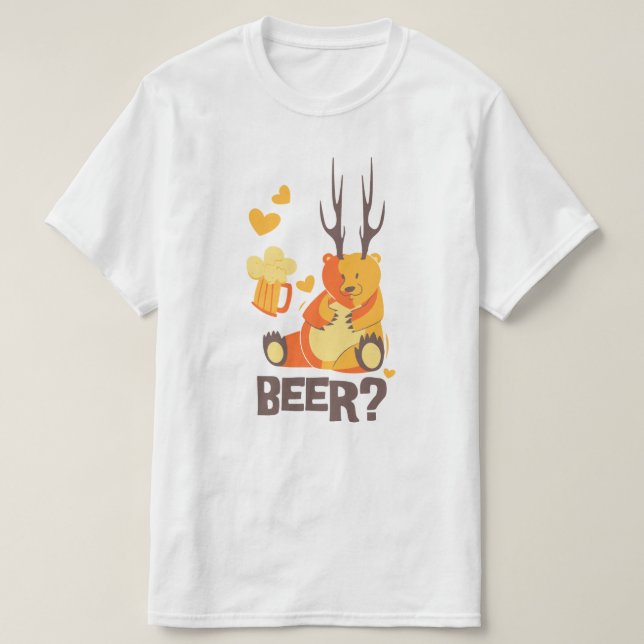 Bär? Hirsch? Bier? T-Shirt (Design vorne)