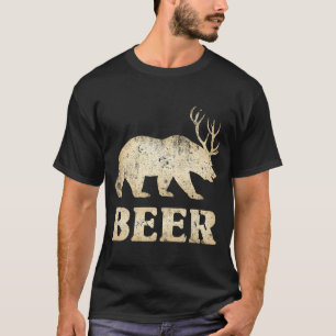 Bär Hirsch Vintage Bier T-Shirt