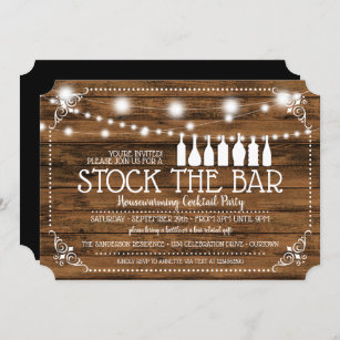 Bar Housewärming Cocktail-Party lagern Einladung