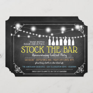 Bar Housewärming Cocktail-Party lagern Einladung